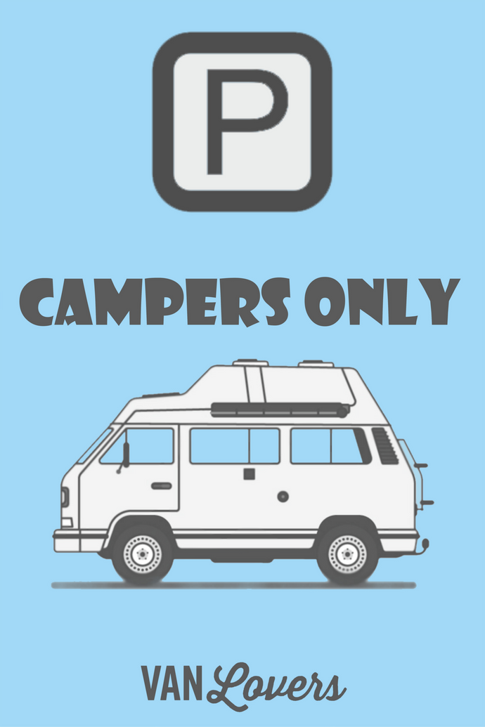 Parkschild Campers Only
